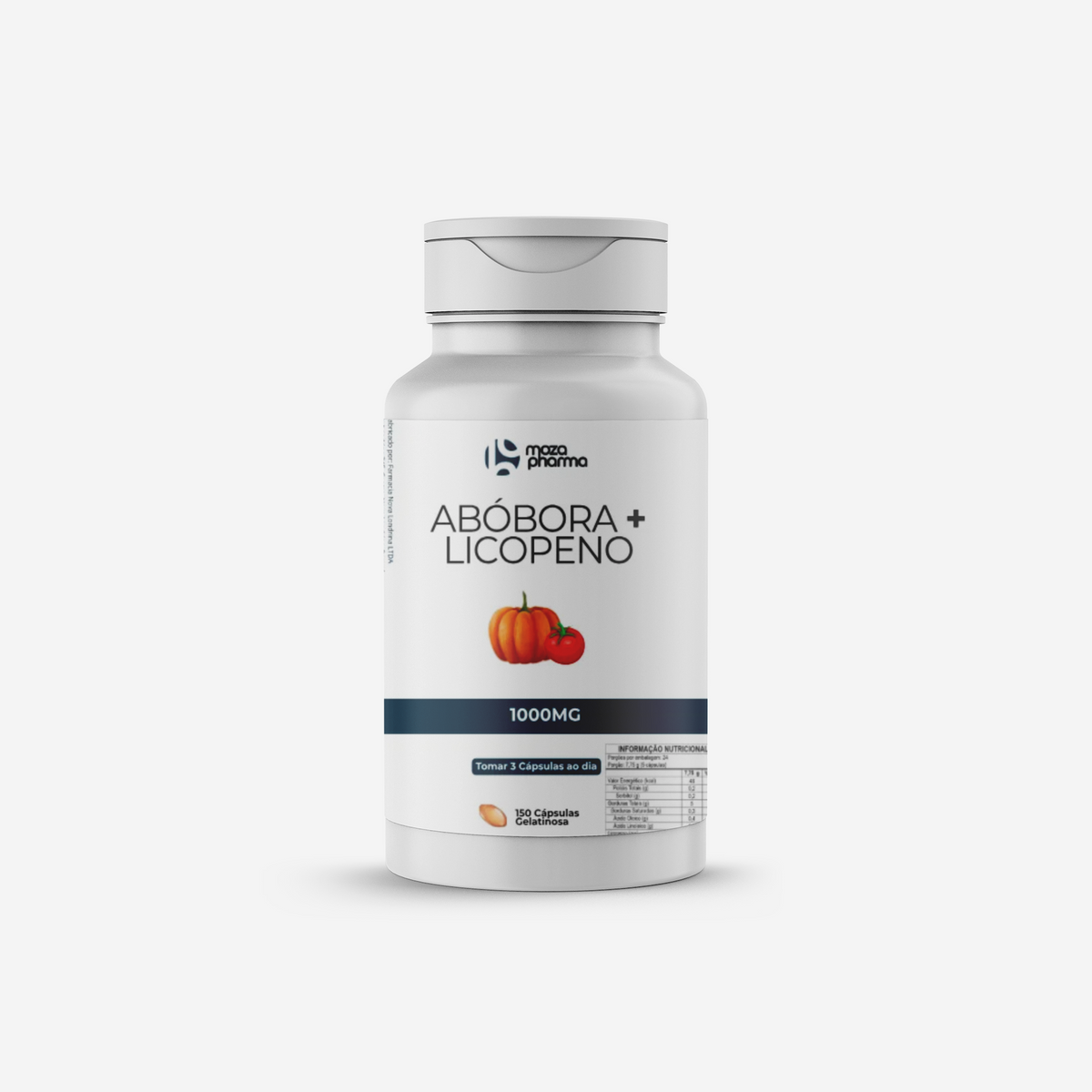Abóbora + Licopeno - 150 Cápsulas Gelatinosas