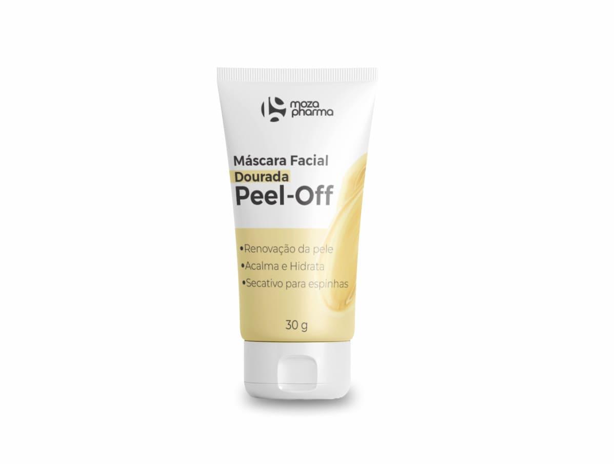 Máscara facial calmante PEEL-OFF 30g (dourada) - Moza Pharma